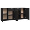 vidaXL Credenza Nera 160x36x75 cm in Legno Multistrato