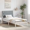 vidaXL Letto con Testiera Rivestita con testiera Bianco 90 x 200 cm