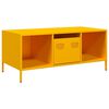 vidaXL Tavolino Giallo 101,5x50x43,5 cm Acciaio Laminato a Freddo