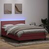 vidaXL Letto a Molle con Materasso e LED Rosa 160x220 cm in Velluto