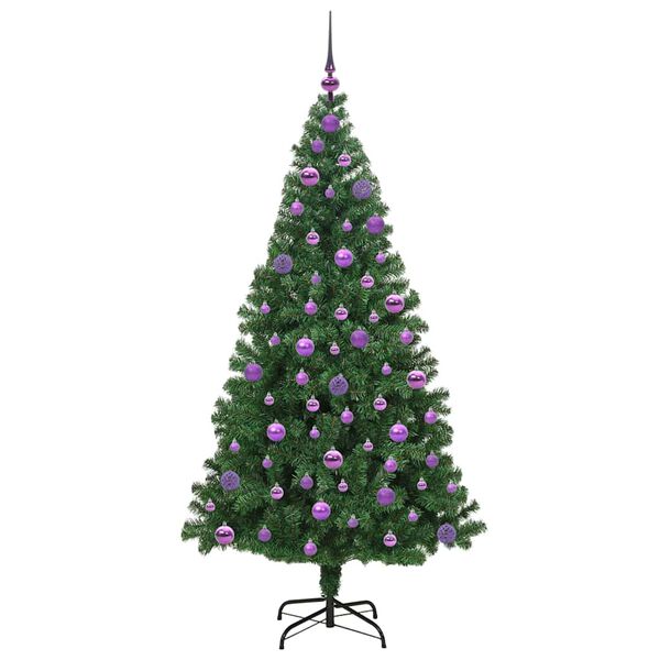 vidaXL Albero di Natale artificiale con 300 LED Verde 180 cm