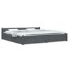 vidaXL Giroletto con Cassetti Grigio 200x200 cm
