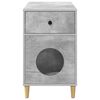 vidaXL Casa per Gatti Calcestruzzo 72 x 42.5 x 70 cm Legno multistrato