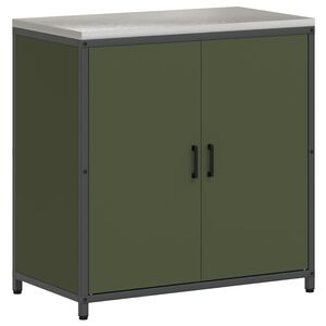 vidaXL Stoccaggio in cucina Verde oliva 60 x 50 x 92 cm Acciaio