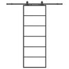 vidaXL Porta Scorrevole con Ferramenta Nera 76x205 cm in Vetro ESG