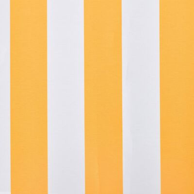 vidaXL Tendone Parasole in Tela Arancione e Bianco 350x250 cm