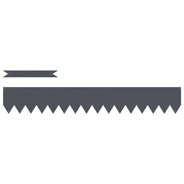 vidaXL Bordura per Prato 30 pcs Antracite 100 x 0.05 x 20 cm