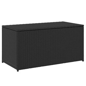 vidaXL Baule da Giardino in Polyrattan 100x50x50 cm Nero