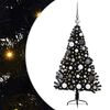 vidaXL Albero di Natale artificiale con luci integrate Nero 120 cm PVC