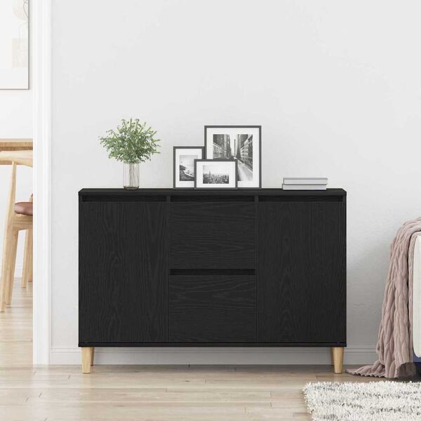 vidaXL Credenza con cassetto Nero 102 x 35 x 60 cm Legno multistrato