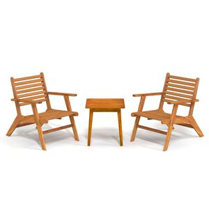 vidaXL Set da Bistrot 3 pz in Legno Massello di Acacia