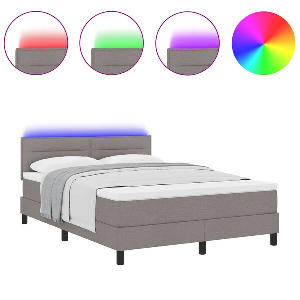 vidaXL Letto a molle con materasso Talpa 140 x 200 cm Tessuto