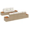 vidaXL Set Divano da Giardino con cuscino 8 pcs Beige Poly Rattan