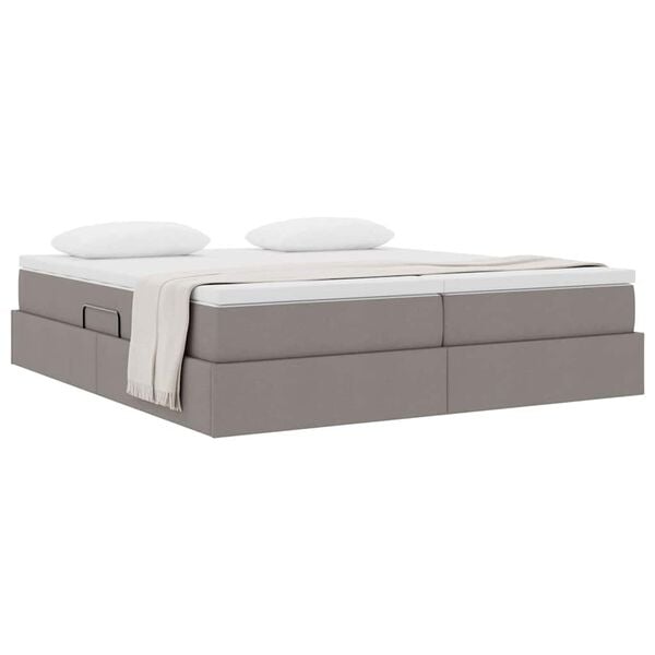 vidaXL Letto con contenitore e materasso Talpa 180 x 200 cm Poliestere