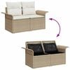 vidaXL Set Divano da Giardino 7 pcs Beige Rattan in Polipropilene