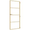 vidaXL Porta Interni Sottile Oro 83x201,5cm Vetro Temperato Alluminio