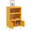 vidaXL Credenza Giallo Senape 68x39x113 cm in Acciaio