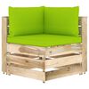 vidaXL Set Salotto da Giardino con Cuscini 7 pz Legno Impregnato Verde