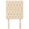 vidaXL Testiera Crema 80x7x118/128 cm Tessuto