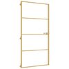 vidaXL Porta Interni Sottile Oro 102,5x201,5 Vetro Temperato Alluminio