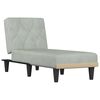 vidaXL Chaise Longue in Velluto Grigio Chiaro