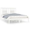 vidaXL Giroletto Bianco in Legno Massello di Pino 140x190 cm