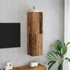 vidaXL Mobile Porta TV Legno Antico 30,5x30x110 cm Legno Multistrato