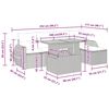 vidaXL Set Divano Giardino 6 pz con Cuscini Marrone Polyrattan Acacia