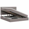 vidaXL Letto con contenitore e materasso Tortora 140 x 200 cm Tessuto