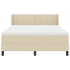 vidaXL Letto a molle con materasso Crema 200 x 140 cm Poliestere
