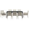 vidaXL Set da Pranzo per Giardino 9 pcs Grigio chiaro polyrattan