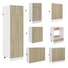 vidaXL Set Armadi da Cucina 7 pz Rovere Sonoma in Truciolato