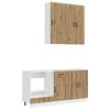 vidaXL Unit&agrave; Cucina KALMAR 5 pz Rovere Artigianale