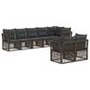 vidaXL Set Divano da Giardino 8 pz Grigio polyrattan