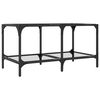 vidaXL Tavolini con Piano Vetro Trasparente 2 pz 78,5x40x40 cm Acciaio
