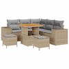 vidaXL Set Divano da Giardino 8 pcs Beige e Grigio Chiaro polyrattan