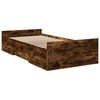 vidaXL Giroletto con Cassetti Rovere Fumo 90x200 cm Legno Multistrato