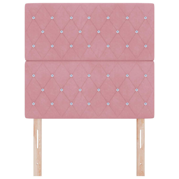 vidaXL Testiera Rosa 100 cm Velluto