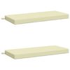 vidaXL Cuscini per Panchina SOEST 2 pz 100% Poliestere Crema