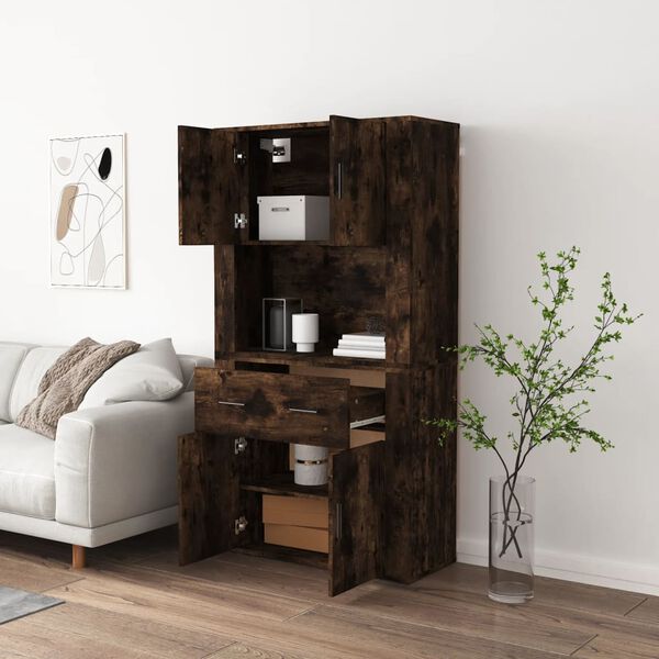 vidaXL Credenza Rovere Fumo in Legno Multistrato