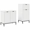 vidaXL Set di mobili per il bagno 2 pz Bianco 39,5 x 36 x 88 cm