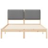 vidaXL Letto con Testiera Rivestita Grigio chiaro 140 x 190 cm