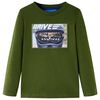 vidaXL Maglietta per Bambini Maniche Lunghe Cachi Scuro 104