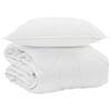 vidaXL Duvet Estivo con cuscino 2 pz Bianco Microfibra
