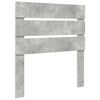 vidaXL Letto con Contenitore con testiera Grigio cemento 90 x 200 cm