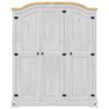 vidaXL Armadio Corona Bianco 151,5x52x186 cm in Legno Massello di Pino