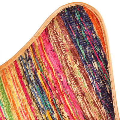 vidaXL Sedie a Farfalla 2 pz Multicolore in Tessuto Chindi