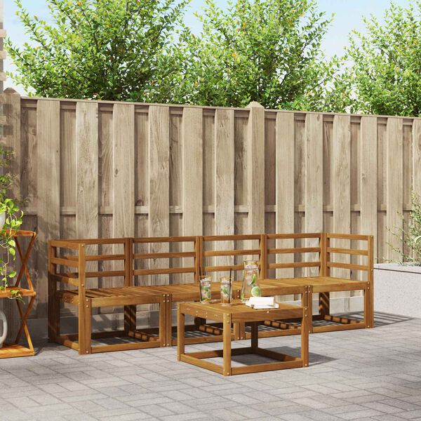 vidaXL Set di divani da esterno 5 pcs Naturale