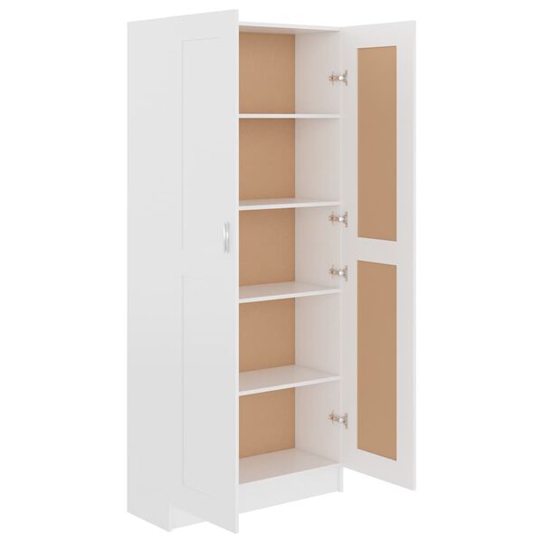 vidaXL Libreria Bianca 82,5x30,5x185,5 cm in Legno Truciolato