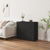 vidaXL Credenza Nera 80x33x70 cm in Legno Multistrato